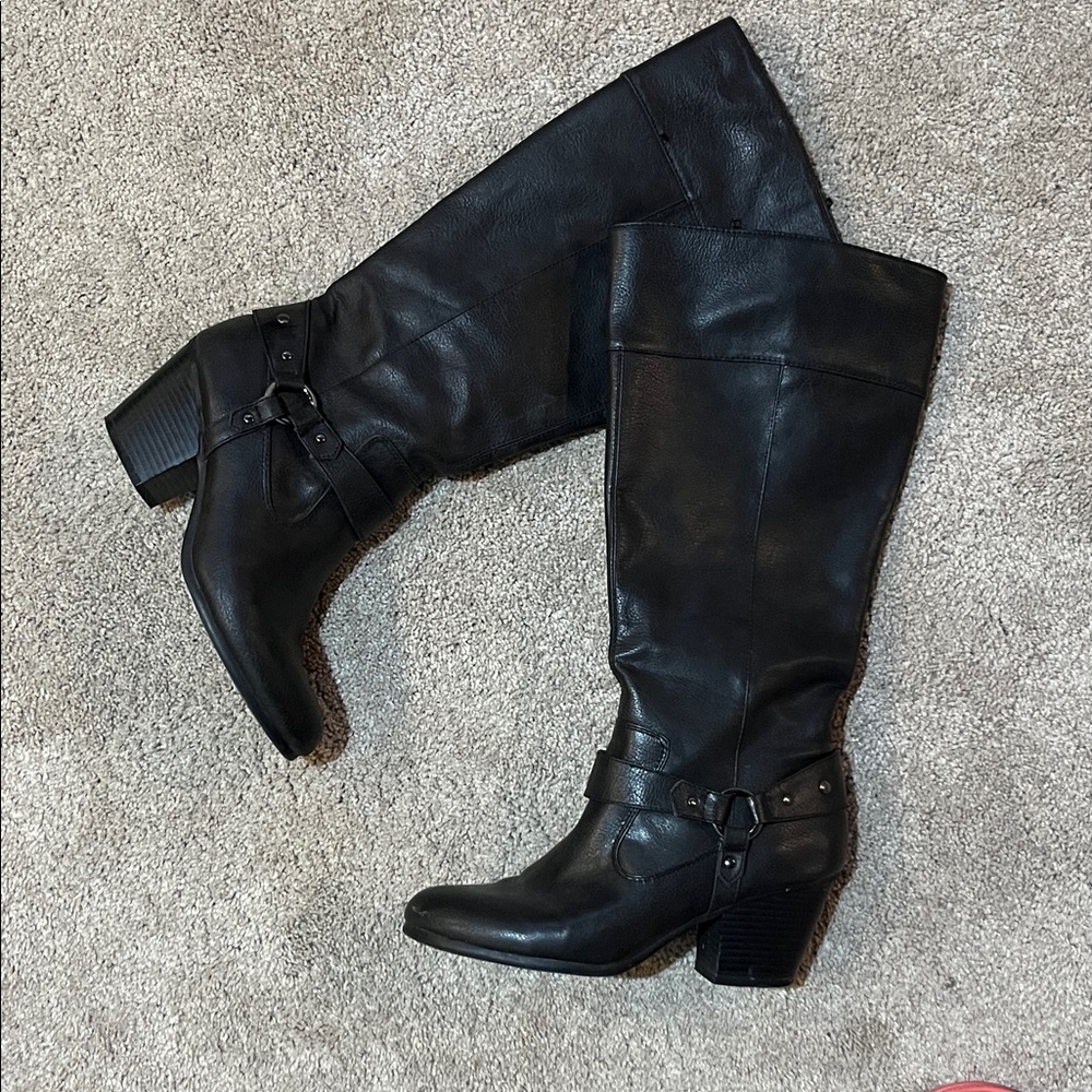 A2 By Aerosoles Black Heeled Boots